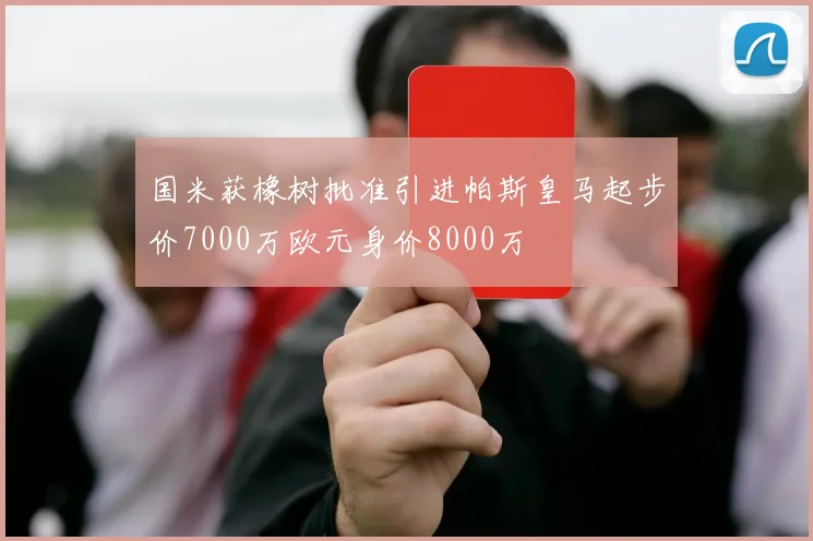 国米获橡树批准引进帕斯皇马起步价7000万欧元身价8000万